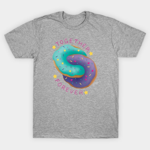 Together Forever Donuts T-Shirt by SarahWrightArt